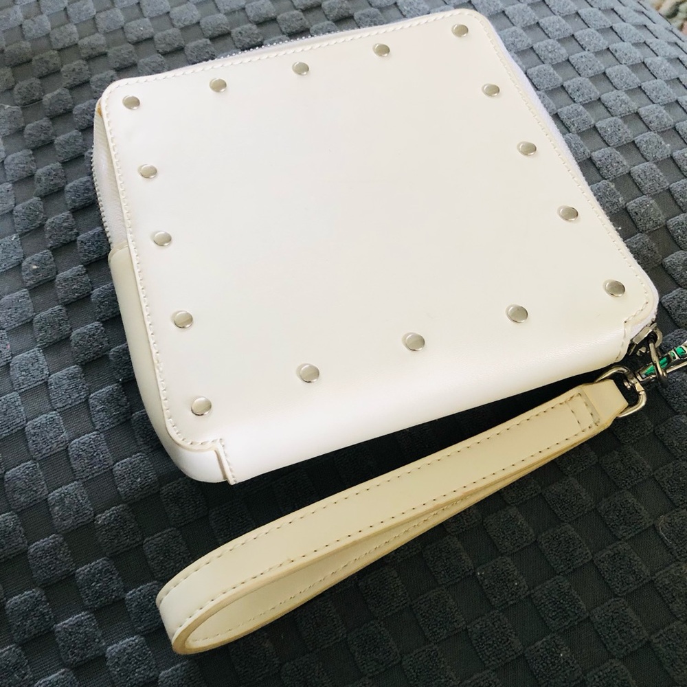 French Connection Purse: white wristlet.